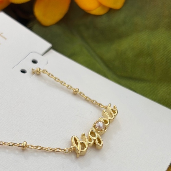 Kendra Scott big sis  Gold Script Necklace - Picture 3 of 5